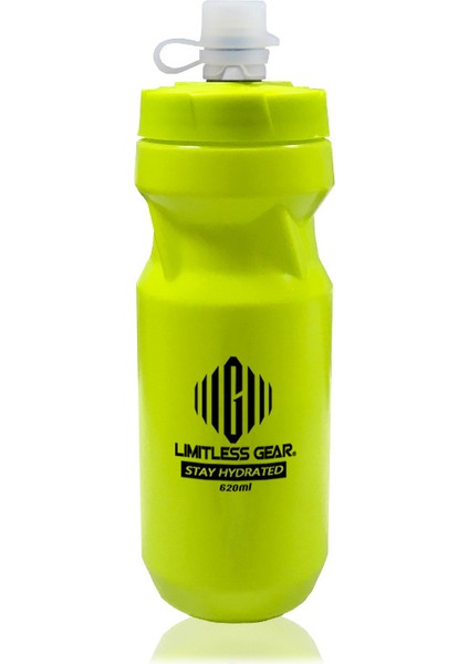 Sıkıştırılmış Spor Şişesi, Büyük Kapasiteli, Gıda Sınıfı, Kokusuz, Floresan Sarı Logo Versiyonu 610ML Çalışan Şişe (Yurt Dışından)