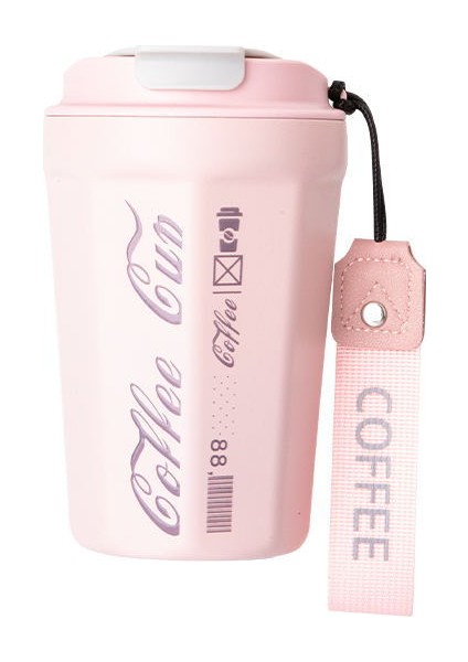 Çift Katmanlı Büyük Kapasiteli Araba Kupa Tatil Hediyesi Paslanmaz Çelik Kahve Kupa, 390 ml (Yurt Dışından)