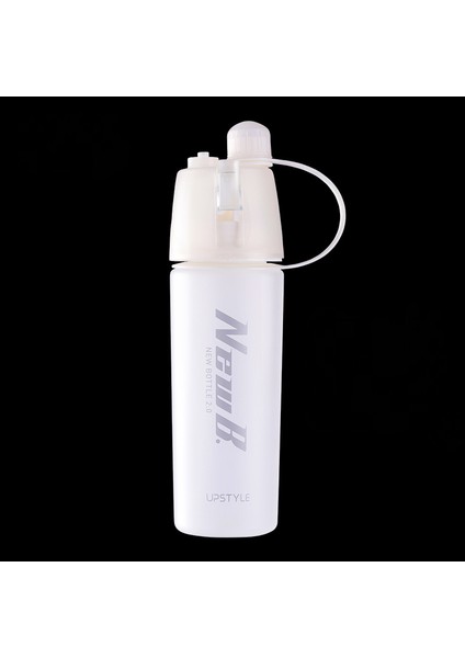 Sprey Su Bardağı Yaz Taşınabilir Su Isıtıcısı Tritan Spor Bardağı Erkekler Için Basit, Yüksek Değerli Buzlu BEYAZ-600ML (Yurt Dışından)