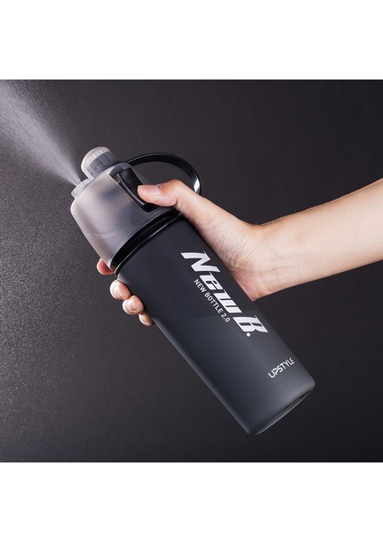 Sprey Su Bardağı Yaz Taşınabilir Su Isıtıcısı Tritan Spor Bardağı Erkekler Için Basit, Yüksek Değerli Buzlu BEYAZ-600ML (Yurt Dışından)