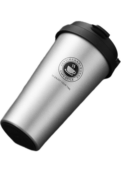 Çift Katmanlı Büyük Kapasiteli Araba Kupa Tatil Hediyesi Paslanmaz Çelik Hasır Bardak, 500 ml (Yurt Dışından)