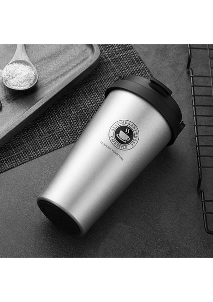 Çift Katmanlı Büyük Kapasiteli Araba Kupa Tatil Hediyesi Paslanmaz Çelik Hasır Bardak, 500 ml (Yurt Dışından) fırsatları