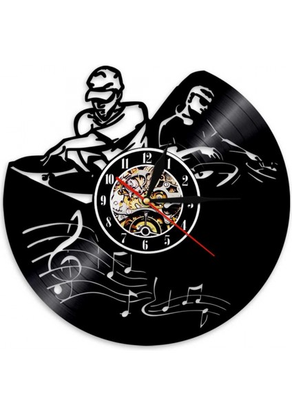 Müzik Vinil Plak Duvar Saati -Piano Boy Vinil Duvar Saati - Vinil Saat - Oturma Odası Duvar Dekoru - Müzik Aşığı Için Benzersiz Hediyeler (Yurt Dışından)