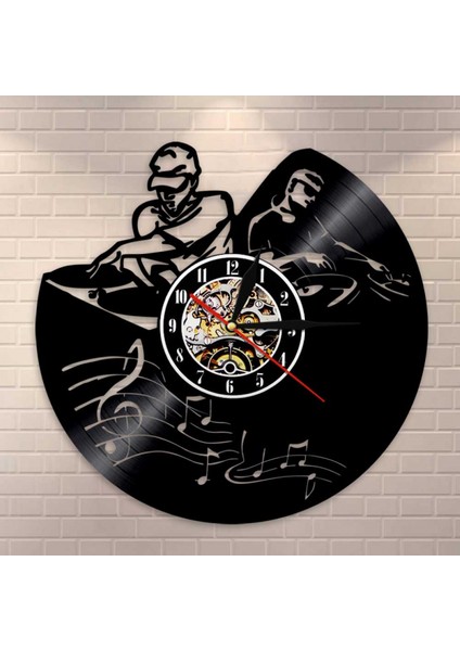 Müzik Vinil Plak Duvar Saati -Piano Boy Vinil Duvar Saati - Vinil Saat - Oturma Odası Duvar Dekoru - Müzik Aşığı Için Benzersiz Hediyeler (Yurt Dışından)