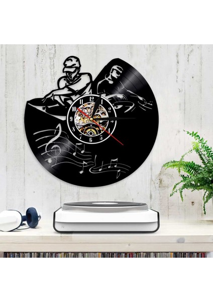 Müzik Vinil Plak Duvar Saati -Piano Boy Vinil Duvar Saati - Vinil Saat - Oturma Odası Duvar Dekoru - Müzik Aşığı Için Benzersiz Hediyeler (Yurt Dışından)