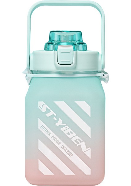 1.5l Büyük Kapasiteli Su Şişesi Kordon ile Açık Alan Sporları Koşu Spor Salonu Eğitimi Plastik Spor Seyahat Kaya Tırmanışı Şişeleri (Mavi) (Yurt Dışından)