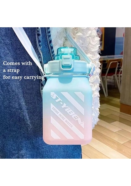 1.5l Büyük Kapasiteli Su Şişesi Kordon ile Açık Alan Sporları Koşu Spor Salonu Eğitimi Plastik Spor Seyahat Kaya Tırmanışı Şişeleri (Mavi) (Yurt Dışından) fırsatları