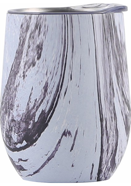 Yumurtalık Paslanmaz Çelik Yaratıcı U Şeklinde Kırmızı Şarap Termos Bardak Büyük Göbek 12OZ Yumurta Kabuğu Bardak Yıldız Mor Ahşap Tahıl (Yurt Dışından)