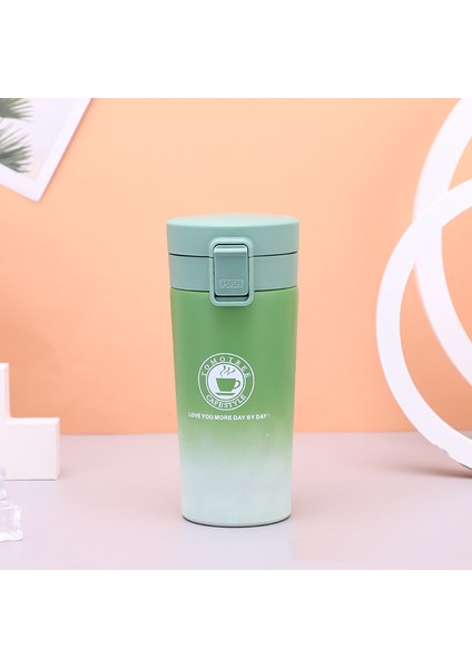 Sıçrama Kapak Paslanmaz Çelik Kahve Fincanı Çift Katmanlı Büyük Kapasiteli Araba Kupa Tatil Hediyesi, 380 ml (Yurt Dışından)