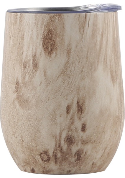 Yumurtalık Paslanmaz Çelik Yaratıcı U Şeklinde Kırmızı Şarap Termos Bardak Büyük Göbek 12OZ Yumurta Kabuğu Bardak Yıldız Huş Rengi (Yurt Dışından)