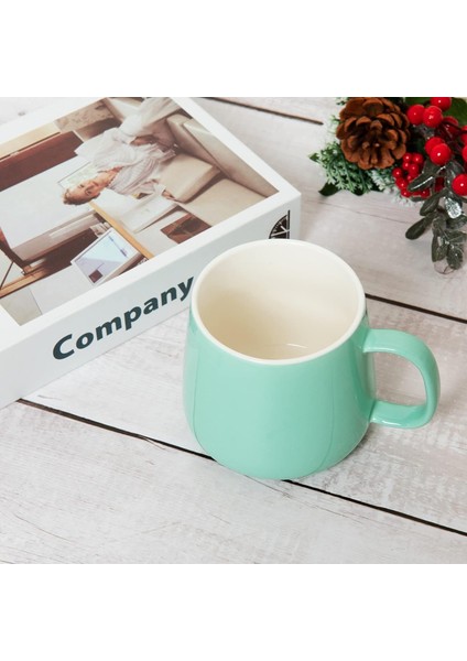 Parlak Seramik Kahve Kupa, Ofis ve Ev Için Mark Fincan, 13OZ, Bulaşık Makinesine ve Mikrodalgaya Uygun Çay Kahve Fincanı, 1 Paket (Nane Yeşili） (Yurt Dışından)