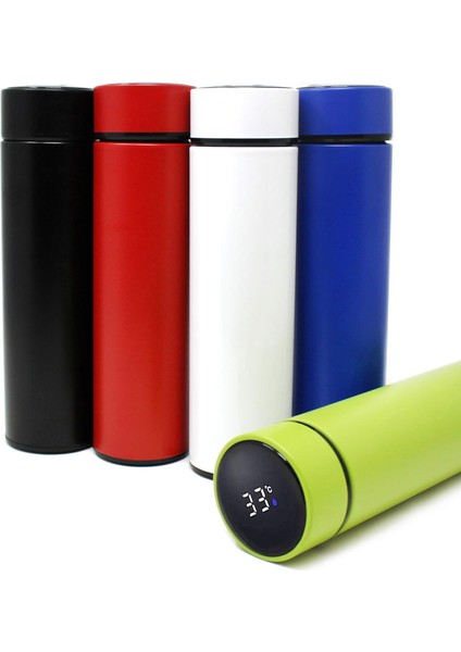 Yalıtımlı Su Şişesi Kahve Çay Seyahat Kupa Termos Sıcaklık Göstergeli Su Şişesi 500ML/16.9 Fl.oz - 12 Saat Sıcak Veya Soğuk Kalır (Beyaz) (Yurt Dışından) fırsatları