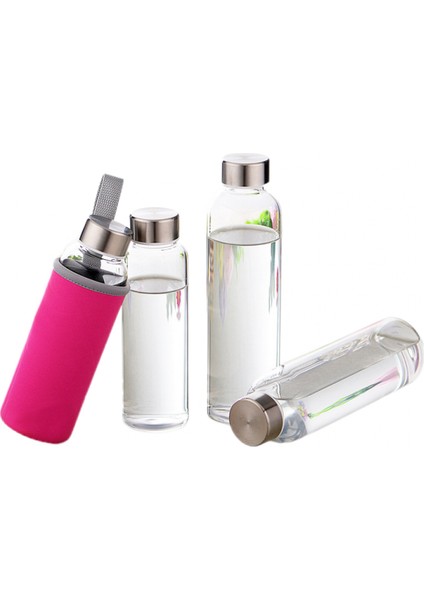 Kollu ve Paslanmaz Çelik Kapaklı Sürahi 420ML - Sızdırmaz Kapak, Yeniden Kullanılabilir, Seyahat ve Depolama Için Mükemmel Içecekler Meyve Suyu, Smoothie, Kombucha, Kefir, Çay, Yeş (Yurt Dışından)