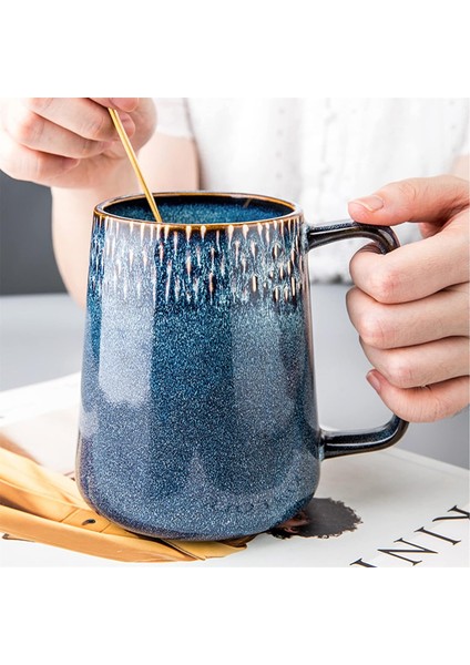 21OZ Büyük Saplı Ekstra Büyük Seramik Kahve Kupa,ofis ve Ev Için Jumbo Çay ve Kahve Fincanı,bulaşık Makinesi ve Mikrodalga Güvenli,kaşıklı ve Ahşap Kapaklı(Açık Mavi,1) (Yurt Dışından) fırsatları