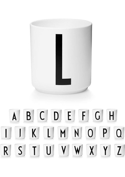 Mektup Kahve Fincanı / Mektup Kupa Basit Tarzı (L Harfi) (Yurt Dışından)
