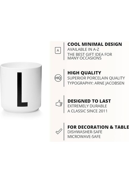 Mektup Kahve Fincanı / Mektup Kupa Basit Tarzı (L Harfi) (Yurt Dışından) fiyatları