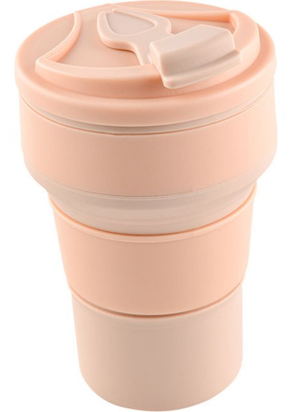Yürüyüş Için Silikon Katlanabilir Su Bardağı, 12 Oz Katlanabilir Su Şişeleri Bpa Içermez, Yeniden Kullanılabilir Seyahat Koşu Kampı Su Şişeleri, Spor Su Bardağı (350ML)（PEMBE） (Yurt Dışından)