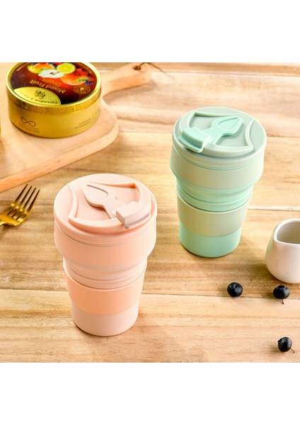 Yürüyüş Için Silikon Katlanabilir Su Bardağı, 12 Oz Katlanabilir Su Şişeleri Bpa Içermez, Yeniden Kullanılabilir Seyahat Koşu Kampı Su Şişeleri, Spor Su Bardağı (350ML)（PEMBE） (Yurt Dışından)