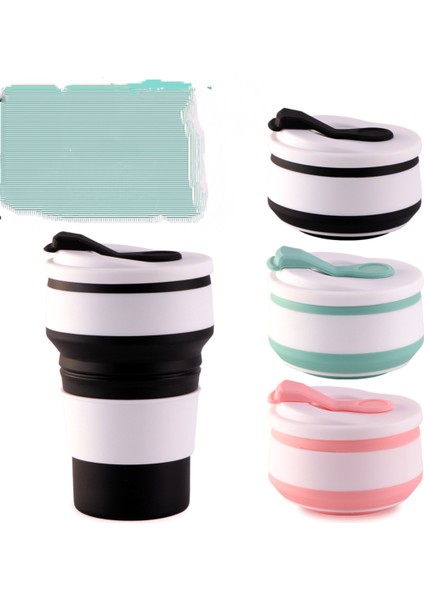 Kahve Fincanı - Cep Boyutunda Katlanabilir Silikon Seyahat Kupası, 12OZ / 355ML （siyah） (Yurt Dışından) fırsatları