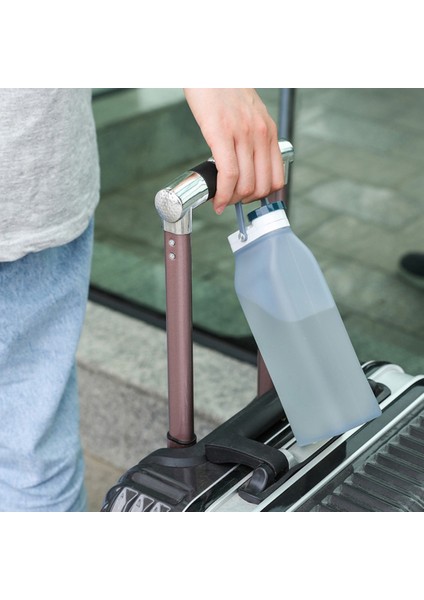 Katlanabilir Su Şişesi Bpa Içermez - Üçlü Sızdırmazlık Hafif 20OZ (Gri) ile Seyahat Spor Şişeleri Için Katlanabilir Su Şişesi (Yurt Dışından)