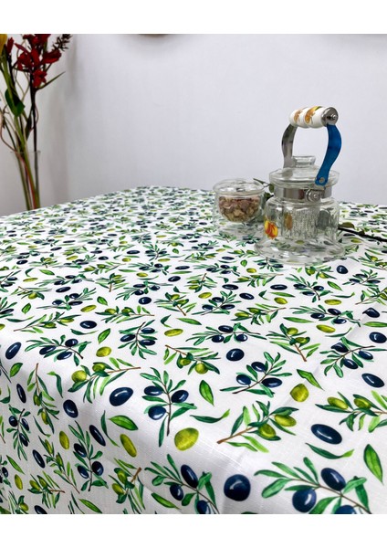 Dertsiz Zeytin Desenli Masa Örtüsü fiyatları