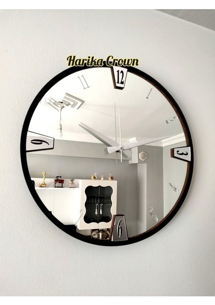 Gerçek Aynalı Dekoratif Duvar Saati (40- 50 Cm)