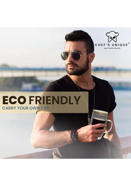 Çift Duvarlı Cam Kahve Kupaları Saplı ve Bambu Kapaklı Benzersiz Yalıtımlı Kahve Kupaları, Kahve Çay Latte Cappuccino Espresso 15OZ Için Şeffaf Cam Bardaklar (2'li Set) (Yurt Dışından)
