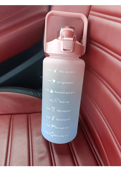 1 Adet Su Şişesi 2 Litre Büyük Kapasiteli Ücretsiz Motivasyon Zaman Işaretleyici ile Fitness Egzersiz Plastik Bardaklar Açık Spor Salonu Içme (Pembe) (Yurt Dışından) fiyatları