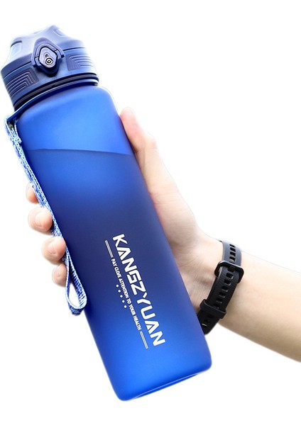 Tritan Taşınabilir Spor Su Bardağı Yaz Açık Hava Sürme Spor Düşmeye Dayanıklı Büyük Kapasiteli Su Şişesi Safir Mavisi 500 ml (Yurt Dışından)