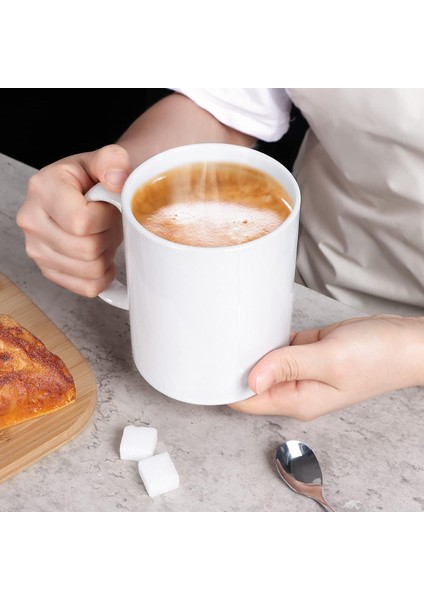12 Oz Ekstra Büyük Seramik Kahve Kupa, Ofis ve Ev Için Klasik Porselen Süper Büyük Çay Bardağı, Beyaz (Yurt Dışından) modelleri