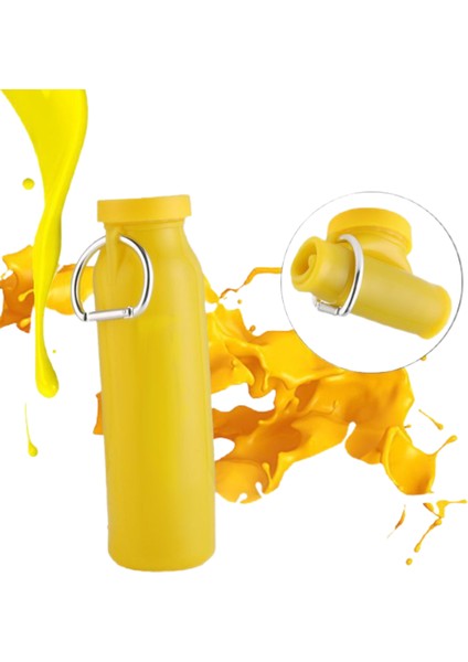 Katlanabilir Su Şişesi - Seyahat Için Katlanabilir Su Şişesi - Bpa Içermez - Birinci Sınıf Tıbbi Sınıf Silikon - Üçlü Sızdırmazlık - Hafif - 23OZ (Sarı) (Yurt Dışından)