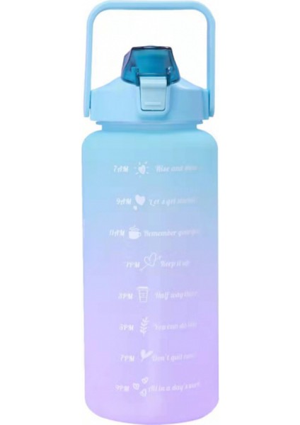 1 Adet Su Şişesi 2 Litre Büyük Kapasiteli Ücretsiz Motivasyon Zaman Işaretleyici ile Fitness Egzersiz Plastik Bardaklar Açık Spor Salonu Içme (Yeşil) (Yurt Dışından)
