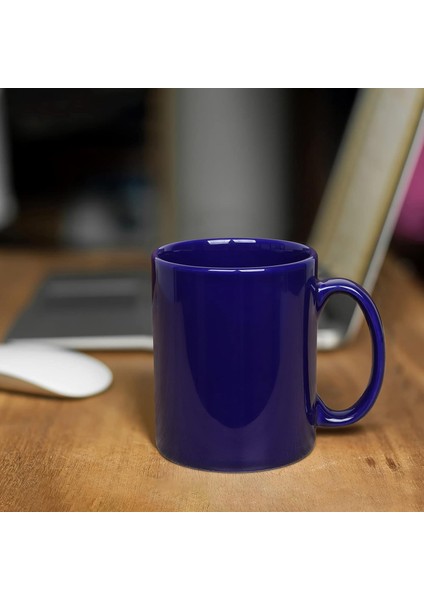 12 Oz Ekstra Büyük Seramik Kahve Kupa, Ofis ve Ev Için Kulplu Klasik Porselen Süper Büyük Çay Bardağı, Mavi (Yurt Dışından) modelleri