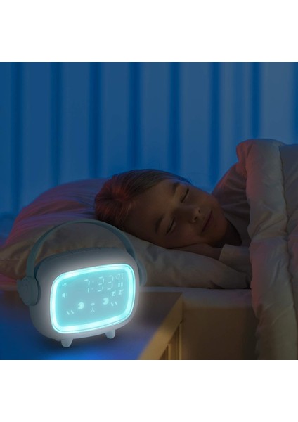 Justup Çocuklar Çalar Saat Yatak Odası Çocuk Uyku Eğitmeni Uyandırma Işığı Gece Lambası --- Yeşil (Yurt Dışından) fırsatları