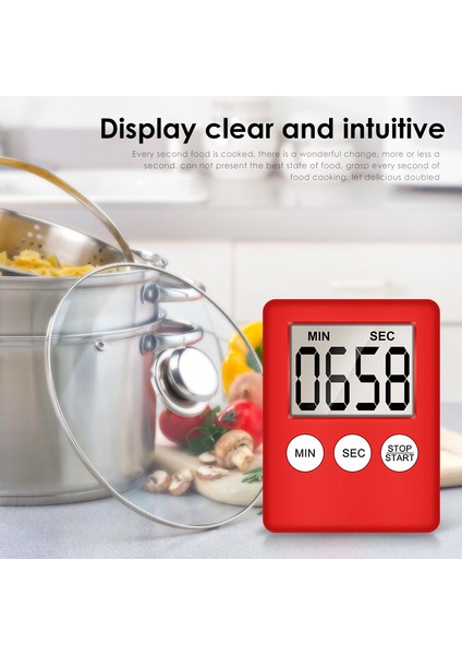 2,8 "geniş Ekran Mutfak Zamanlayıcı - Dijital Zamanlayıcı Manyetik Geri Yüksek Alarm Halat Üzerinde - Mutfak Öğretmenleri Öğrencileri Için Siyah Pişirme Zamanlayıcıları Oyunları (Yurt Dışından) fırsatları