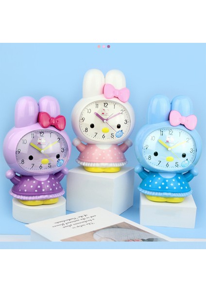 Yatak Odaları Için Çalar Saatler, Karikatür Çalar Saat Tavşan Saat Gece Lambası, Öğrenci Çocuk Ev Dekorasyonu Masaüstü Saati (Pembe) (Yurt Dışından) fiyatları