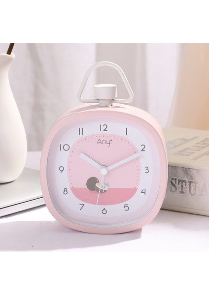 Yatak Odası Masasına Uygun, Sessiz Işıklı Alarm Saatine Sahip Çocuklar ve Öğrenciler Için Yaratıcı Basit Küçük Alarm Saati (Yurt Dışından)