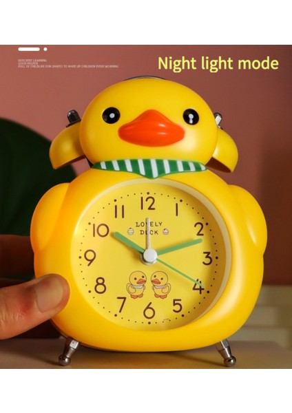 Yatak Odaları Için Çalar Saatler, Karikatür Çalar Saat Küçük Sarı Ördek Çalar Saat, Öğrenci Çocuk Ev Dekorasyonu Masaüstü Saati (Mor) (Yurt Dışından) indirimleri