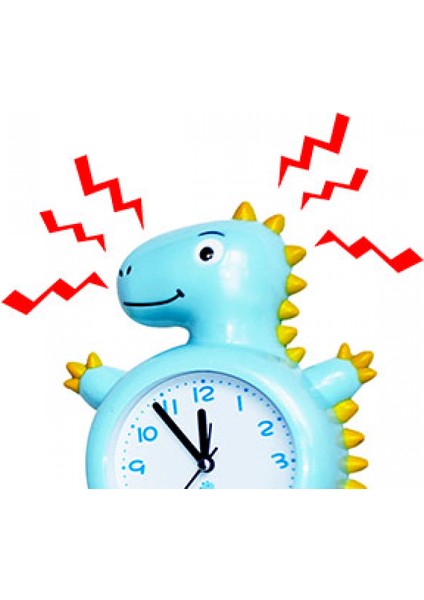 Justup Çocuklar Çalar Saatler Analog Dinozor Duvar Saati Masa Saati Dinozorlar Saat Ev --- Yeşil (15X14 Cm) (Yurt Dışından) modelleri