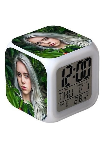Wekity Anime Karikatür Çalar Saat Tek Parça LED Kare Saat Zaman, Sıcaklık, Alarm, Tarih ile Dijital Çalar Saat (Yurt Dışından)