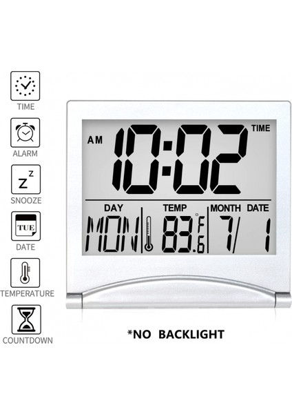 Dijital Seyahat Alarm Saati - Katlanabilir Takvim & Sıcaklık ve Zamanlayıcı Erteleme Modlu LCD Saat - Büyük Sayı Ekranı, Pille Çalışan - Her Yaş Için Kompakt Masa Saati (Yurt Dışından) fiyatları