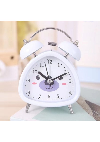 3 Inç Üçgen Retro Analog Çalar Saat, Çocuklar Için Başucu Çalar Saat, Arkadan Aydınlatmalı, Tik Yok, Ağır Uyuyanlar Için Yüksek Sesli Çift Zil Alarmı (Yurt Dışından)