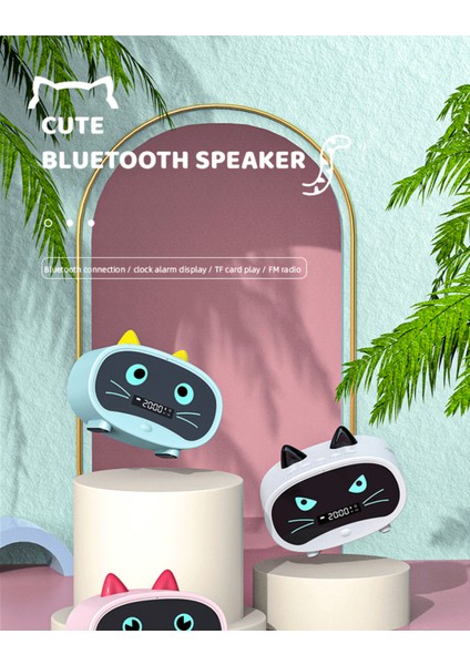 Justup Uyku Eğitimi Saat Çalar Saat Kablosuz Bluetooth Hoparlör Çalar Saat Çocuklar Kız Erkek Yatak Odası Için Taşınabilir Sevimli Stereo --- Pembe B (Yurt Dışından) fiyatları
