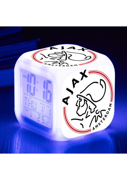 LED Elektronik Alarm Saati, Renkli Kare Alarm Saati, 3 Taraflı Renkli Desen Saati (Yurt Dışından)