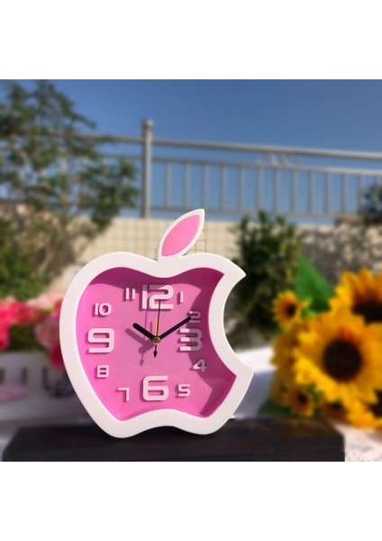 Yatak Odası Çalar Saat, Elma Çalar Saat, Öğrenci Ev Dekorasyonu Masaüstü Saati (Yurt Dışından)