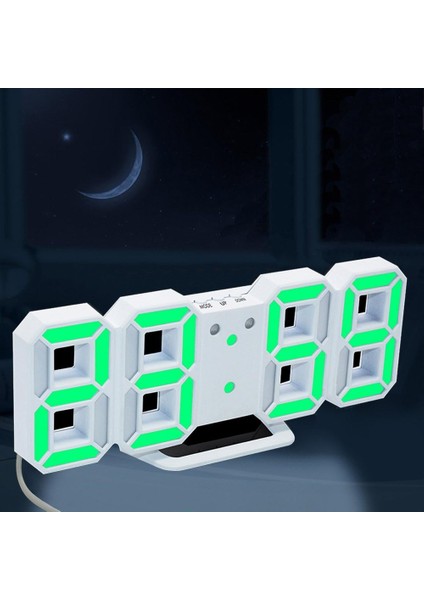 Elektronik LED Dijital Çalar Saat [yükseltme Sürümü], Saat LED Parlaklığını Geceleri Otomatik Olarak Ayarlayabilir (Beyaz / Yeşil) (Yurt Dışından) fırsatları
