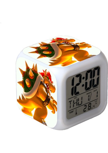 R-Timer Super Mario Bros 7 Renk Değiştirilebilir Dijital Çalar Saat, Zaman, Sıcaklık, Alarm, Tarih (Yurt Dışından)