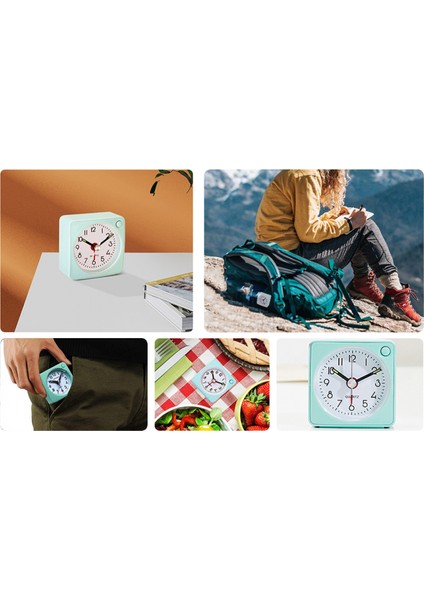 Justup Çalar Saat Seyahat Analog Erteleme ve Işık Fonksiyonlu Ultra Küçük Saat Süper Sessiz Geçmeyen --- Beyaz (Yurt Dışından) fiyatları
