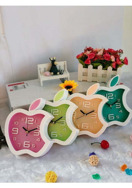 Yatak Odası Çalar Saat, Elma Çalar Saat, Öğrenci Ev Dekorasyonu Masaüstü Saati (Yurt Dışından) modelleri