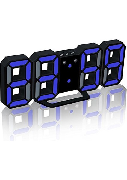 Elektronik LED Dijital Çalar Saat [yükseltme Sürümü], Saat LED Parlaklığını Geceleri Otomatik Olarak Ayarlayabilir (Siyah / Mavi) (Yurt Dışından)